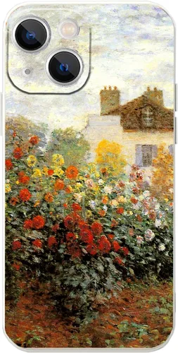 Funda para iPhone 14 Plus, Classic Art Monet Painting Retro Landscape Phone Case para mujeres y hombres, cubierta protectora delgada de TPU flexible