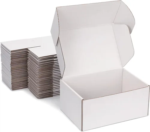 Miniatura 26 de Cajas de envío pequeñas de 9 x 6 x 2 pulgadas (paquete de 25) – Cajas de cartón corrugado blancas resistentes para pequeñas empresas, comercio Blanco