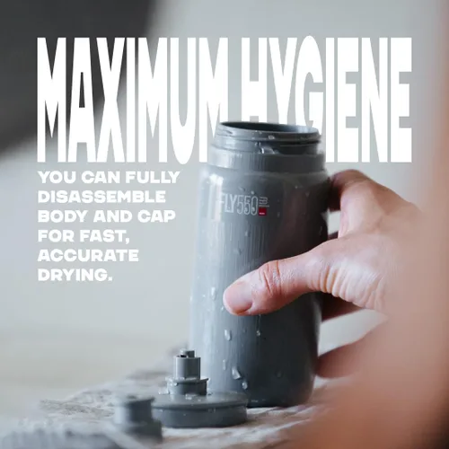 Miniatura 8 de Elite Fly Tex - Botella de agua de ciclismo de 18.6 fl oz, amaranto, ultraligera, sin BPA, botella deportiva fácil de apretar para carretera, MTB