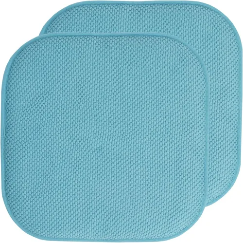 Miniatura 92 de Sweet Home Collection Cojines de espuma viscoelástica para silla, antideslizantes, diseño de panal de abeja, 16 x 16 pulgadas, paquete de 2