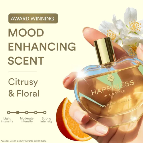 Miniatura 3 de THE HEART COMPANY La felicidad en una botella Perfume cítrico para mujeres Eau de Parfum vegano para mujeres Fragancia limpia de bergamota