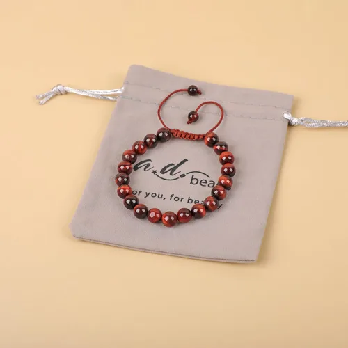 Miniatura 61 de AD Beads Pulseras de piedras preciosas unisex de 0.315 pulgadas (0.315 in), macramé curativo ajustable de 7 a 9 pulgadas Usa esta pulsera