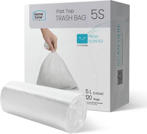 Miniatura 12 de Home Zone Living - Bolsas de basura de cocina de 8 galones con asas de cordón, diseño personalizado resistente para botes de basura de cocina Código
