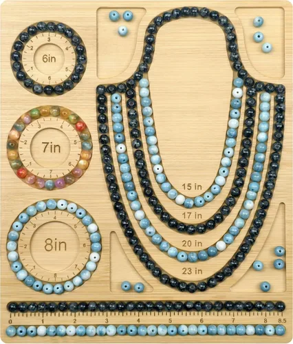 Miniatura 9 de Petoysoso Tableros de cuentas para la fabricación de joyas, tablero de cuentas de bambú para pulseras de joyería, tablero de cuentas de pulsera