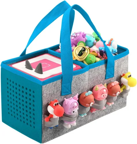 Estuche de transporte Pisosn para juego de iniciación Toniebox y figuras Tonies, bolsa plegable de tela de fieltro para juguetes musicales de viaje