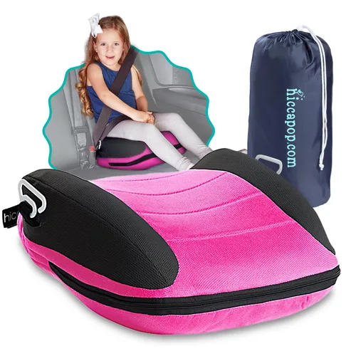 Miniatura 13 de Hiccapop UberBoost Asiento Elevador Inflable para Automóvil Asiento Elevador Estrecho sin Respaldo Inflable para Viajes Asiento Elevador Negro