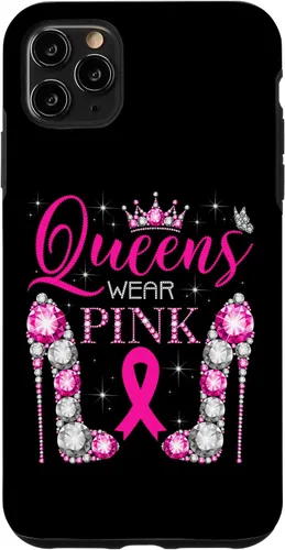 Miniatura 13 de iPhone 12 Pro Max Queens Wear Rosa Concientización del Cáncer de Mama Estuche con Cinta Rosa