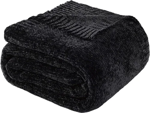 Miniatura 20 de BATTILO HOME Manta de Chenille Verde Oliva para Sofá, Acogedora Manta de Punto para Cama, Sofá, Exteriores, Súper Suave y Cálida, Mantas de Chenille