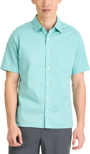 Miniatura 6 de Van Heusen Camisa de cuadros de manga corta con cuello abotonado para hombre sin arrugas