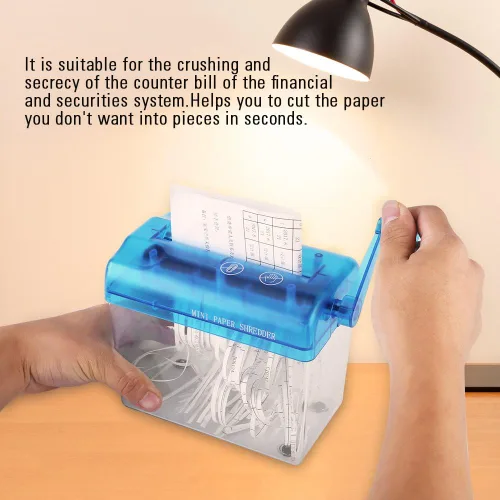Miniatura 3 de Papel portátil, A6 portátil mini manual de corte de papel para oficina, hogar, escuela, 16 × 9 × 5.7 in (azul)