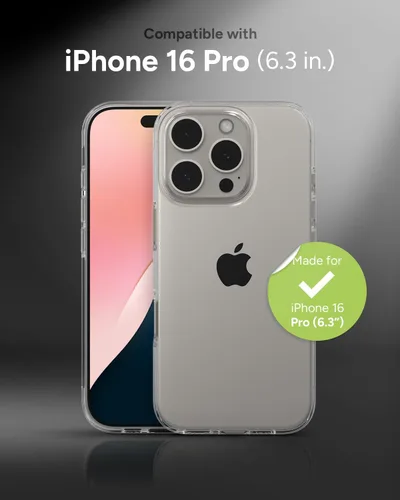 Miniatura 2 de ZAGG Crystal Palace Lite - Funda para iPhone 16 Pro, ultrafina, máxima protección contra caídas con refuerzo de grafeno, tecnología antiamarilleo