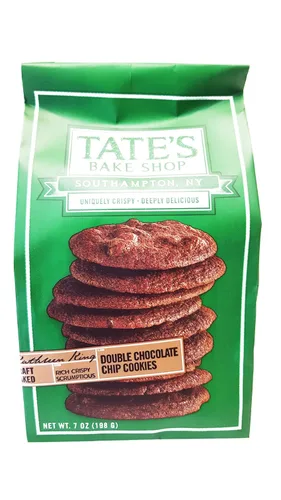 Tate's Bake Shop Galletas totalmente naturales, doble chispas de chocolate, 12 unidades (paquete de 12)