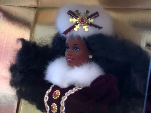 Miniatura 4 de 1996 Afroamericano Felices Fiestas Barbie