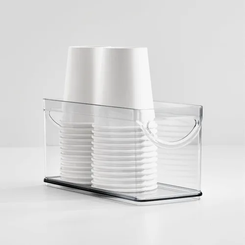 Miniatura 8 de iDesign - Contenedor de almacenamiento de plástico reciclado para armario y despensa con asas integradas, 10 x 4.25 x 5 pulgadas, contenedor