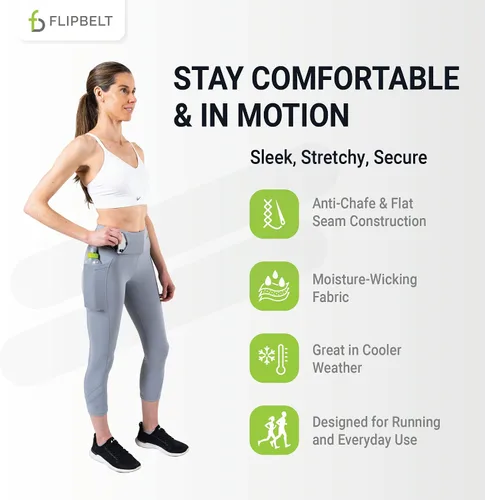 Miniatura 4 de FlipBelt Women's Standard Mid Rise Athletic Leggings