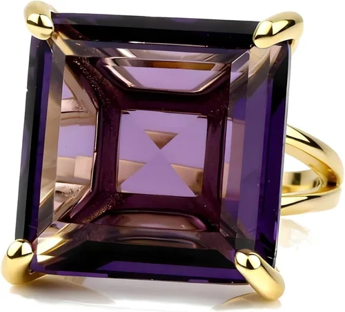 Miniatura 5 de Artisan-made Big Amethyst Ring with 925 Sterling Silver Band - Stunning Amethyst Jewelry for Women - February Birthstone Jewelry for Occasions and