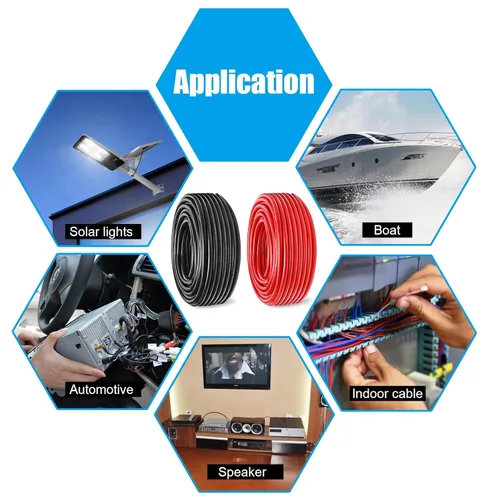 Miniatura 5 de Cable marino de 6 calibres de cobre estañado para barcos, cable de cobre libre de oxígeno OFC estándar de EE. UU. para altavoces de automóviles