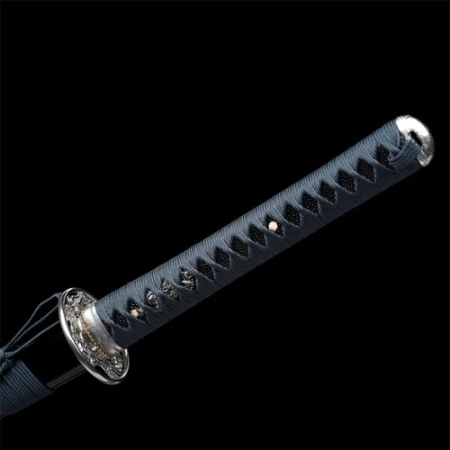 Miniatura 9 de Fidestisan Estilo Monte Fuji 2.21IB 101 cm Espada Samurai Katana Japonesa Real de Acero de Primavera 1065 Hoja con Hamon Artificial, Tang Completo
