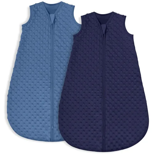 Miniatura 12 de Yoofoss TOG 1.5 - Saco de dormir de forro polar para bebé de 18 a 24 meses con puntos de felpa, manta para bebé con cremallera de 2 vías, saco