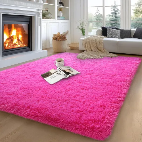 Miniatura 77 de qulint Alfombras de área de 5 x 7 pies para sala de estar, alfombra suave y esponjosa para dormitorio, alfombra de habitación de niños grandes, Gris