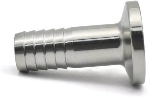 Miniatura 7 de Adaptador de púas de manguera de abrazadera triple SS316 de 1/2 "con brida 0.992 in manguera sanitaria instalación de tubería