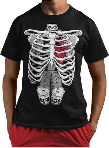 Camisa de esqueleto para hombre, disfraz de caja torácica para adultos, divertidas camisas de Halloween para hombres