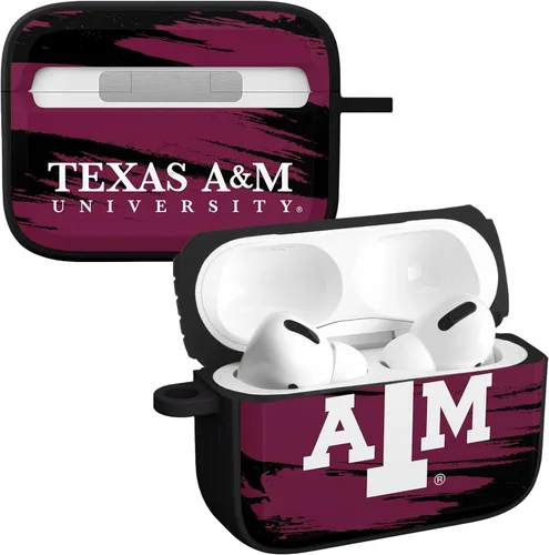 Affinity Bands Texas A&M Aggies HDX - Funda compatible con Apple AirPods Pro 1 y 2 (rayas de pintura)