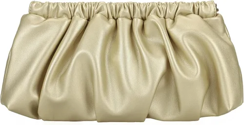 Bolso de noche plisado suave de cuero vegano elegante bolso de mano formal fruncido para mujer | Pleated, Soft, Dressy, Formal, Ruched