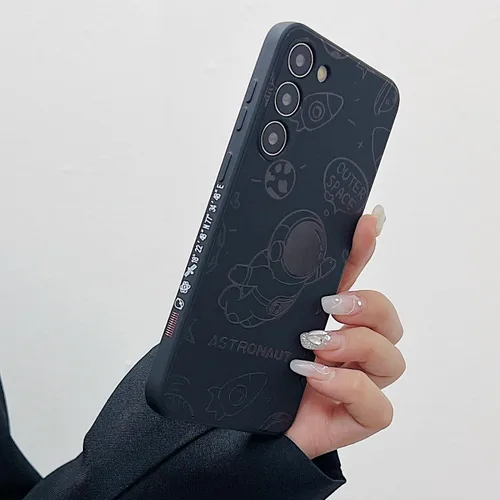 Miniatura 80 de Yonds Queen para Samsung Galaxy S21 Funda Linda, Diseño de Astronauta de Dibujos Animados, Espacio, Luna, Cohete, Elegante Cubierta Amortiguadora