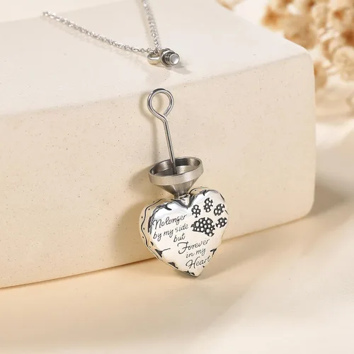 Miniatura 15 de YFN Collares de urna para cenizas, de plata de ley, alas de ángel de la guarda, collares de urna para cenizas, cremación de mascotas, joyería