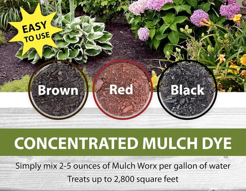 Miniatura 3 de Mulch Worx Concentrado de color de mantillo marrón - 2,800 pies cuadrados - Spray de tinte para mantillo marrón oscuro intenso