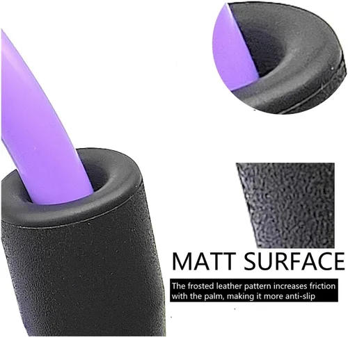 Miniatura 4 de Cuerda de boxeo fitness núcleo de nylon PVC 6mmx3.6.6 ft saltando doble parte inferior suave repuesto mango exterior