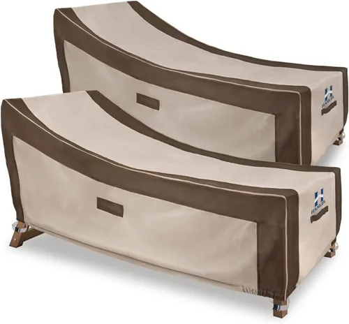 Miniatura 8 de HAMLER Funda para silla de salón, fundas resistentes para tumbonas para exteriores, impermeables, fundas para muebles de exterior para muebles