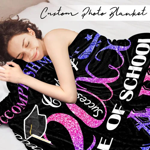Miniatura 2 de Manta personalizada con collage de fotos, manta de fotos personalizada para graduados, manta personalizada, regalos para temporada de graduación
