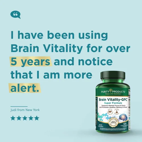 Miniatura 4 de Purity Products Brain Vitality-GPC Super Formula Acetil L-Carnitina HCI + Alpha GPC + Fosfatidiliserina – Apoya la concentración normal