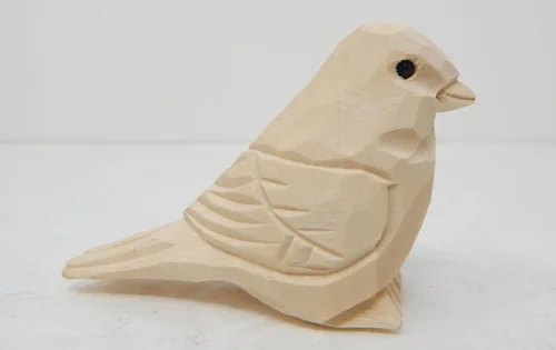 Miniatura 3 de Selsela Figura de pájaro de madera pintable para bricolaje, sin terminar, pintura tu propia escultura personalizada, estatua de artesanía de madera