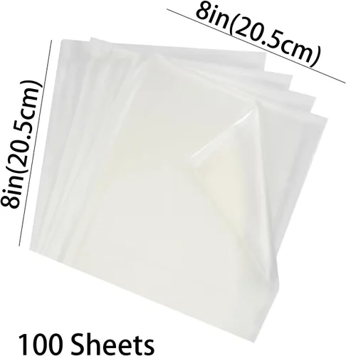 Miniatura 2 de YIFHXY Estabilizador soluble en agua para película de bordado de 8 x 8 pulgadas, 100 hojas precortadas de 35 um estabilizadores de bordado