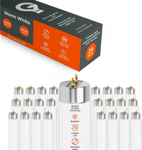 Miniatura 2 de GoodBulb Bombilla fluorescente T8 de 25 W, 36 pulgadas, 3000 K, luz blanca cálida, base bi-pin media, 2225 lúmenes, 86 CRI, 36000 horas de vida