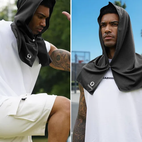 Miniatura 7 de Sukeen Toalla de enfriamiento con capucha, toallas de enfriamiento para cuello y cara, de secado rápido, absorbente, protección UV, envolturas