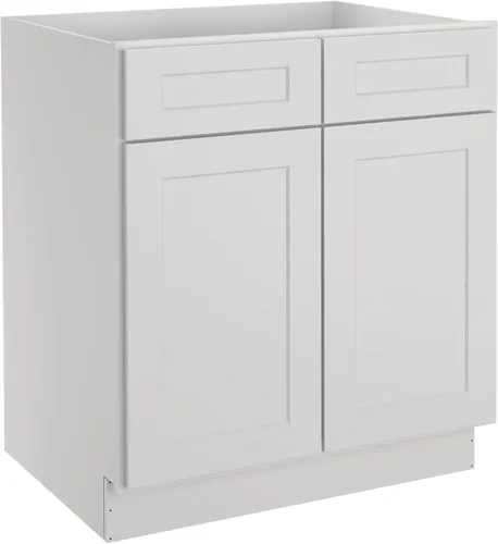 Miniatura 26 de LOVMOR Armarios de base de cocina, armario de almacenamiento aparador, gabinete de entrada con 1 cajón y estante ajustable, 24 pulgadas de ancho x