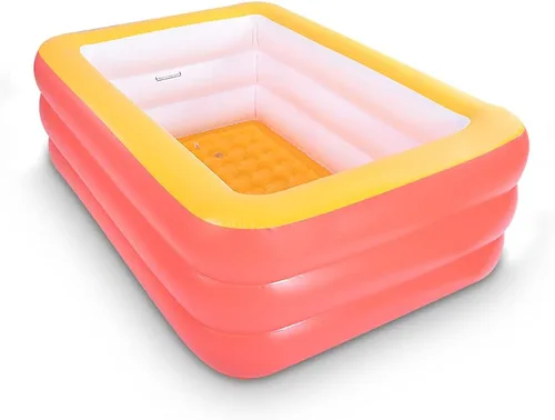 Piscina inflable, piscinas infantiles de 59 x 45 x 20 pulgadas con suelo suave inflable, piscinas inflables duraderas para patio trasero, jardín o