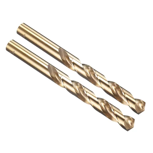 Miniatura 212 de PATIKIL Broca Jobber de 0.039 in, vástago recto M35 cobalto 5% acero de alta velocidad 135° acabado dorado para metal duro de acero inoxidable - 2