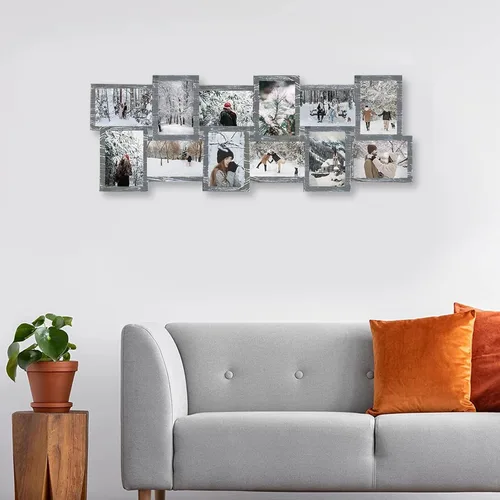 Miniatura 2 de J.M.Deco 12 marcos de fotos de collage de apertura para decoración de pared, juego de marcos de fotos de 4 x 6 pulgadas para decoración