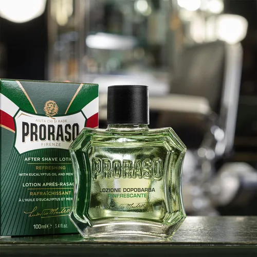 Miniatura 6 de Loción para después de afeitar Proraso para hombres, refrescante y tonificante con aceite de mentol y eucalipto, 3.4 onzas líquidas (Paquete de 1)