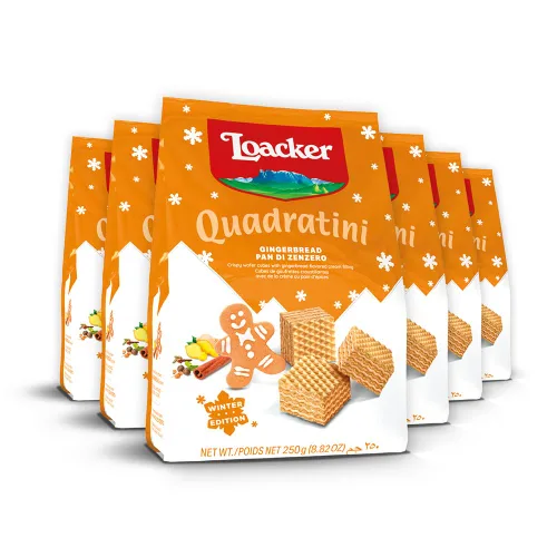 Miniatura 37 de Loacker Quadratini - Paquete grande de galletas de oblea variadas con sabor a frutas - Mezcla de limón, vainilla y yogur de frambuesa - Galletas