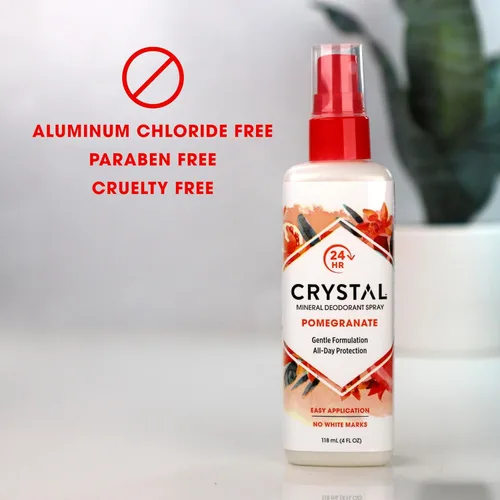 Miniatura 4 de Crystal Essence Pomegranate perfumadas Desodorante en spray 4 fl oz (Pack de 2) por Crystal Essence