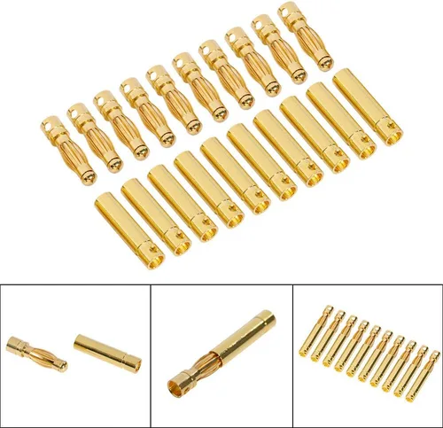 Miniatura 2 de FLY RC - 20 pares de conectores banana macho hembra de 4.0mm 4mm para batería ESC motor RC