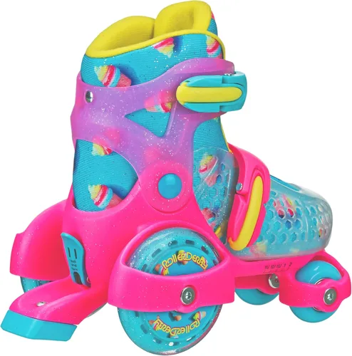 Miniatura 2 de Patines Fun Roll para Principiantes de Roller Derby, Talla Ajustable, Patines para Niños, Niños Pequeños, Niños y Niñas Helado