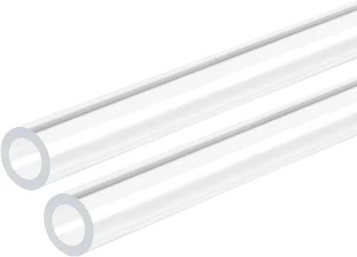 Miniatura 18 de DMiotech 2pcs 0.394 in x 0.551 in 12" tubo de acrílico transparente rígido tubo de plástico para acuario tubería de agua, sistema de refrigeración