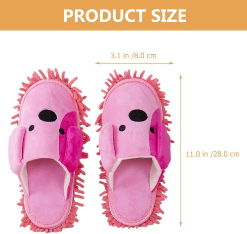 Miniatura 6 de FOMIYES 1 par de pantuflas limpiador de piso, trapeador de dibujos animados, zapatos para limpieza de piso, zapatos de mopa, zapatos de mopa húmeda